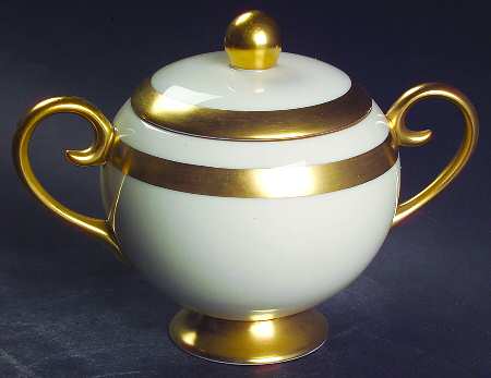 Theme (Wide Gold, Rim & Coupe) Sugar Bowl & Lid