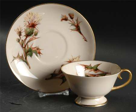 Thistle Footed Cup & Saucer Set