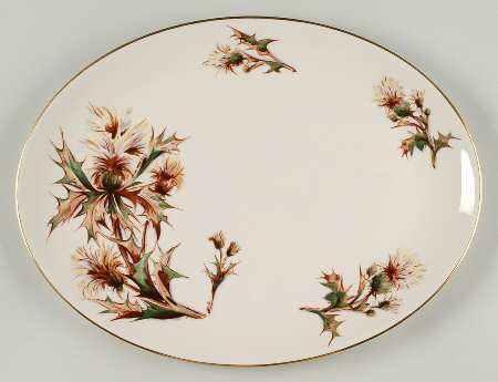 Thistle 14" Oval Serving Platter