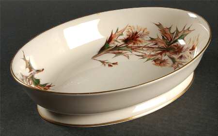 Thistle 9" Oval Vegetable Bowl