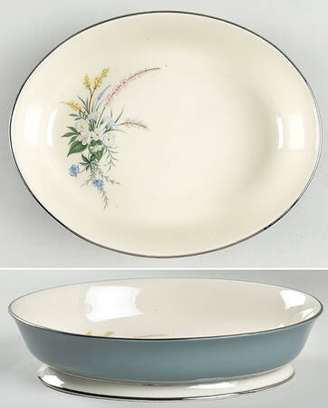 True Love Peacock (Rim) 9" Oval Vegetable Bowl