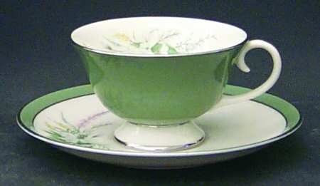 True Love Peacock (Rim) Footed Cup & Saucer Set