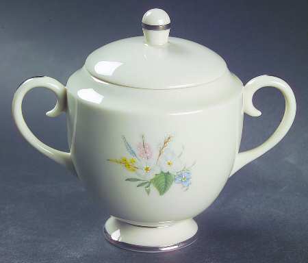 True Love No Color Band (Rim & Coupe) Small Sugar Bowl & Lid