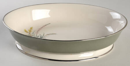 True Love Sage Green (Rim & Coupe) 9" Oval Vegetable Bowl