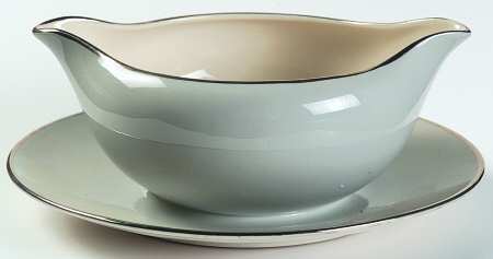Twilight (Platinum) Gravy Boat with Attached Underplate