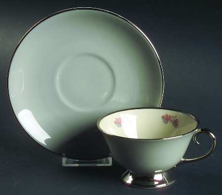 Twilight (Platinum) Footed Cup & Saucer Set