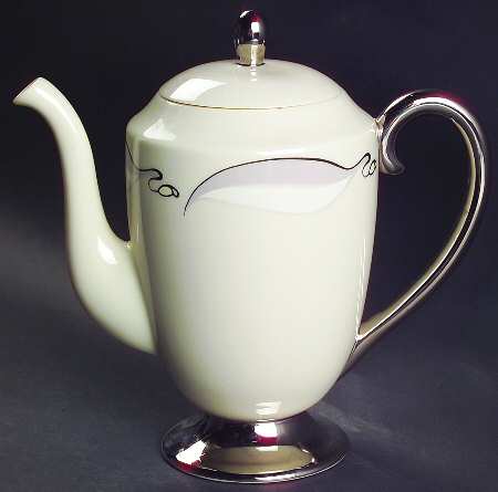 Valinda Leaf Gray (Rim & Coupe) Coffee Pot & Lid