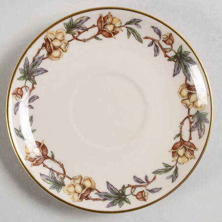 Woodrose No Color Band (Gold Trim, Rim) Saucer