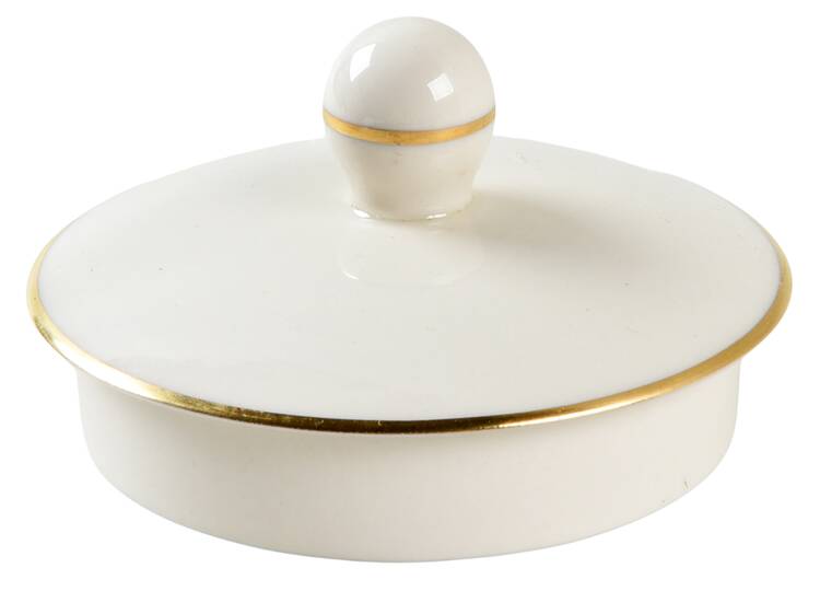 Woodrose No Color Band (Gold Trim, Rim) Lid for Teapot