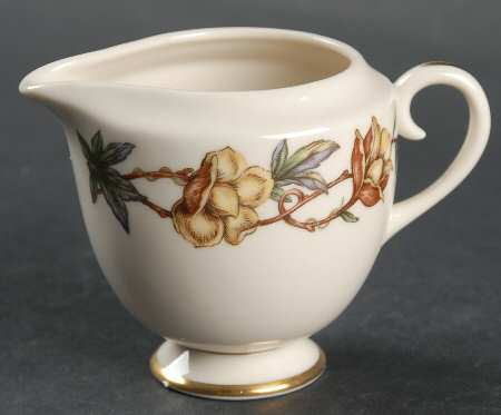 Woodrose No Color Band (Gold Trim, Rim) Mini Creamer