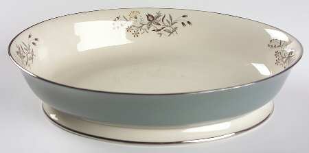 Woodsong Peacock (Rim & Coupe) 9" Oval Vegetable Bowl