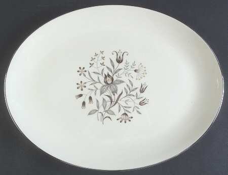 Woodsong No Color Band (Coupe) 14" Oval Serving Platter