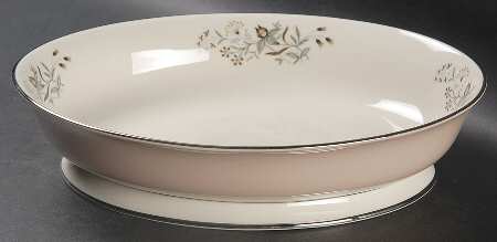 Woodsong Tan (Rim & Coupe) 10" Oval Vegetable Bowl