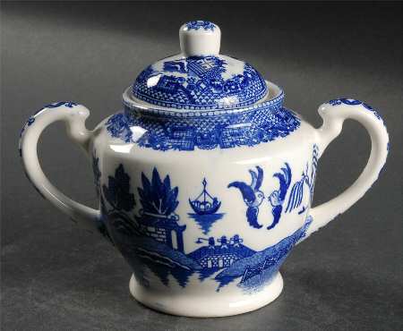 Blue Willow Sugar Bowl & Lid