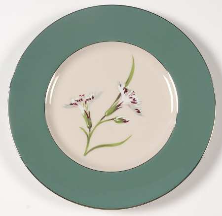 Emerald Carnation Salad Plate by Fleetwood