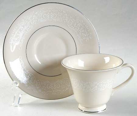 Queen's Lace Footed Cup & Saucer Set