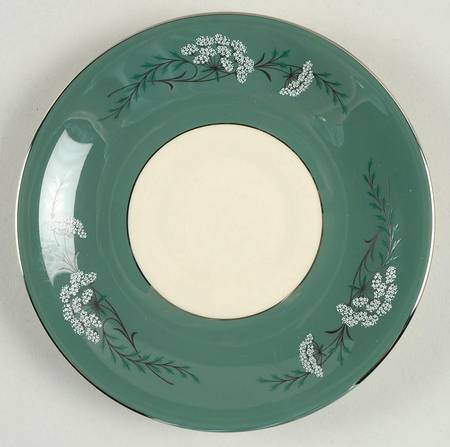 Queen's Lace Green Saucer by Fleetwood
