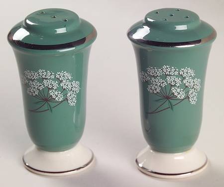 Queen's Lace Green Salt & Pepper Set