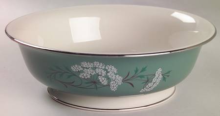 Queen's Lace Green 8" Round Vegetable Bowl by Fleetwood