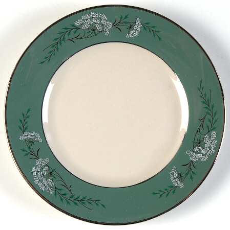 Queen's Lace Green Bread & Butter Plate