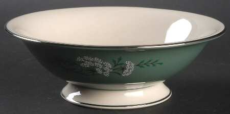Queen's Lace Green Coupe Cereal Bowl