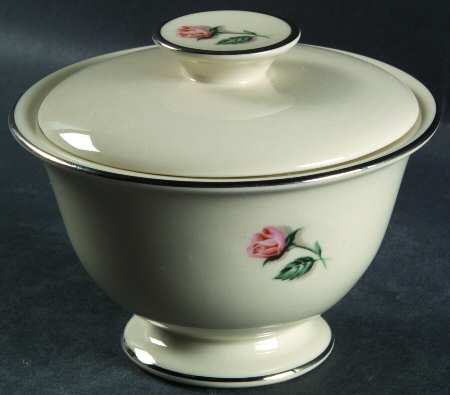 Sweetheart Rosebud Sugar Bowl & Lid