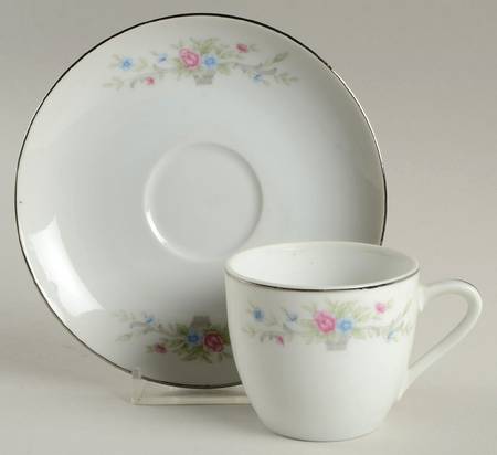 Fantasia Flat Demitasse Cup & Saucer Set