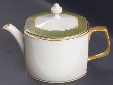Antique Green Teapot & Lid