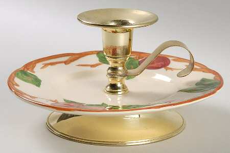 Apple (USA Backstamp) Candlestick Holder, Hld Met, Tin