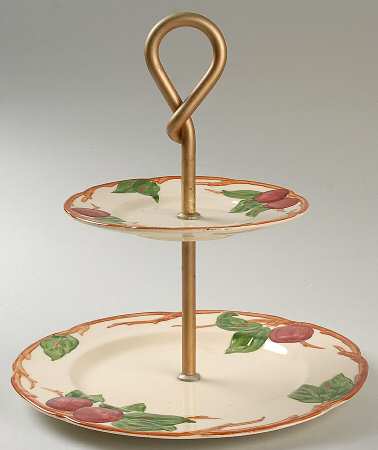 Apple (USA Backstamp) 2 Tiered Serving Tray (Dinner & Salad Plate)