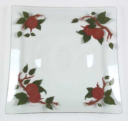 Apple (England Backstamp) Glassware Chip and Dip, Plate Only