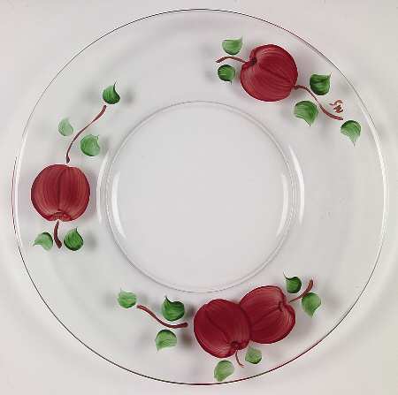Apple (England Backstamp) Glassware Dessert Plate