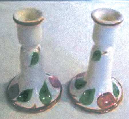Apple (England Backstamp) Tall Candlestick