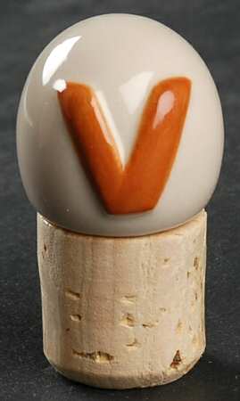 Apple (England Backstamp) Stopper for Vinegar "V"