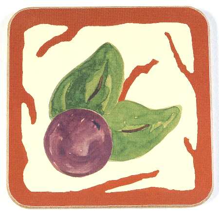 Apple (England Backstamp) Cork Back Square Coaster