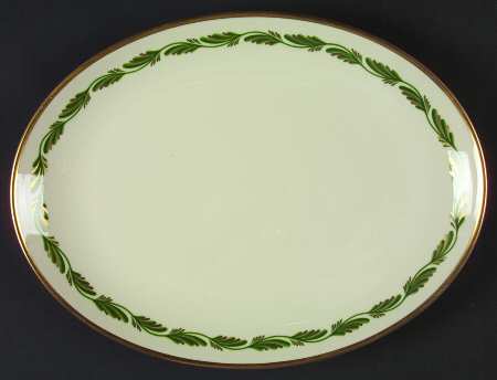 Arcadia Green 12" Oval Serving Platter