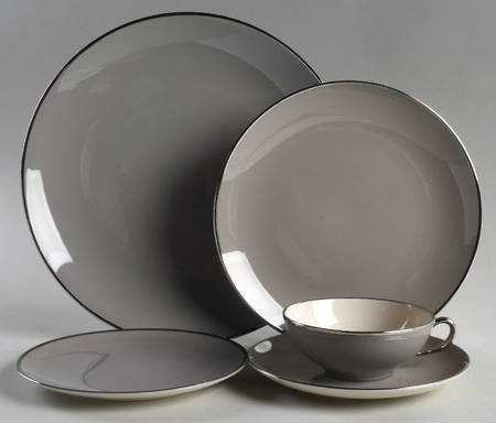 Birchbark (Platinum Trim) 5 Piece Place Setting