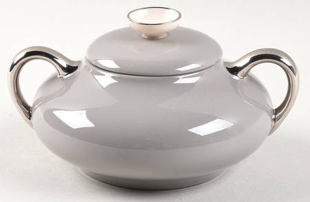 Birchbark (Platinum Trim) Sugar Bowl & Lid