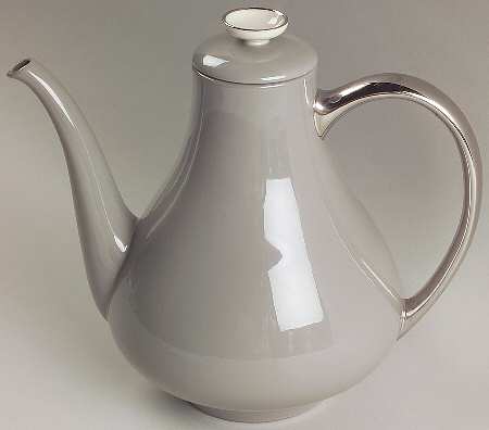 Birchbark (Platinum Trim) Coffee Pot & Lid