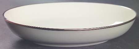 Birchbark (Platinum Trim) 8" Oval Vegetable Bowl