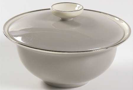 Birchbark (Platinum Trim) Individual Casserole & Lid