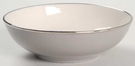 Birchbark (Platinum Trim) Fruit/Dessert (Sauce) Bowl