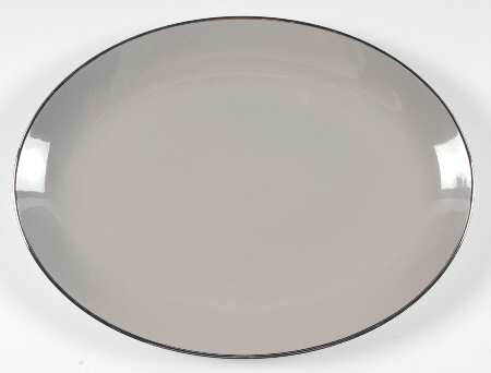 Birchbark (Platinum Trim) 16" Oval Serving Platter