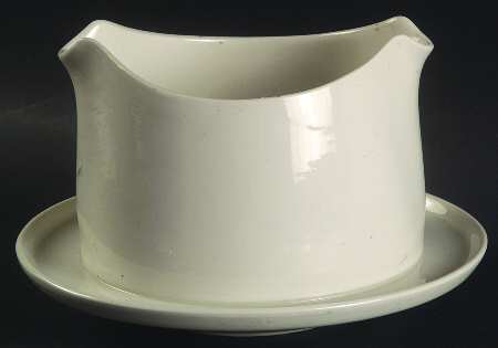 Blanc Gravy Boat with Attached Underplate