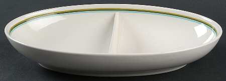 Cantata 11" Oval Divided Vegetable Bowl
