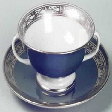 Cimarron Footed Cream Soup Bowl & Saucer Set
