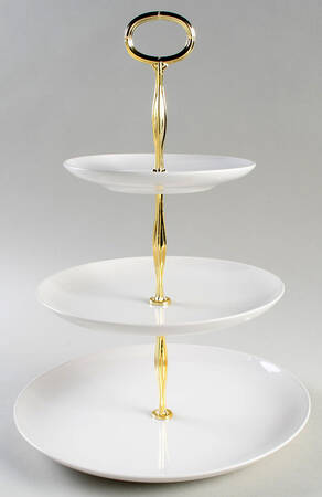 Cloud Nine 13 7/8"-14 1/4" 3-Tiered Serving Tray(DP,SP,BB) HC