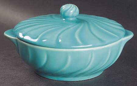 Coronado Aqua Glossy Individual Casserole & Lid