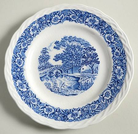 Countryside Blue Salad Plate