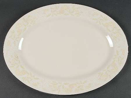 Crinoline (Pale Yellow) 15" Oval Serving Platter
